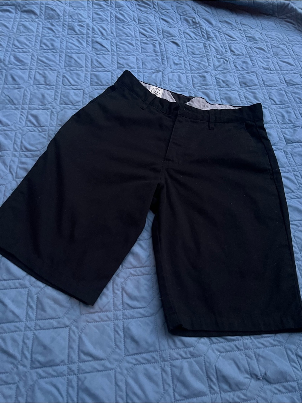 Volcom Black Flat-Front Men's Shorts